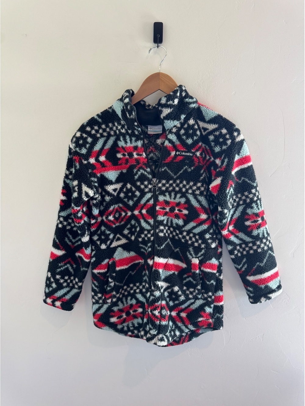 Columbia Kids Sherpa Fleece Jacket Large 14/16 Aztec Southwestern Full Zip